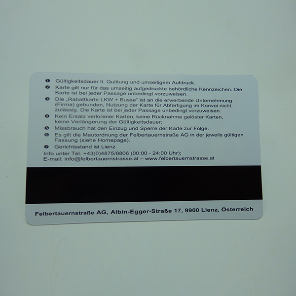 Magnetic stripe cards 1 2