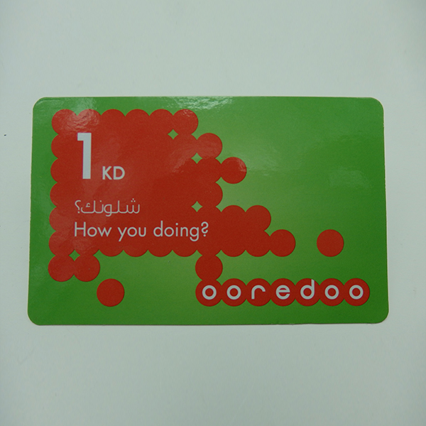 Ooredoo Scratch Phone Charge Card